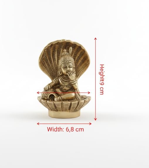 Brass Bal Krishna Idol — Golden Finish