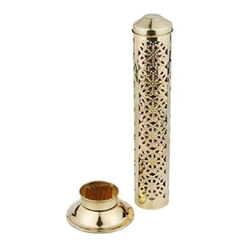 Floral Brass Incense Holder — Golden Finish