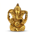 Brass Lord Ganesha Idol — Golden Finish