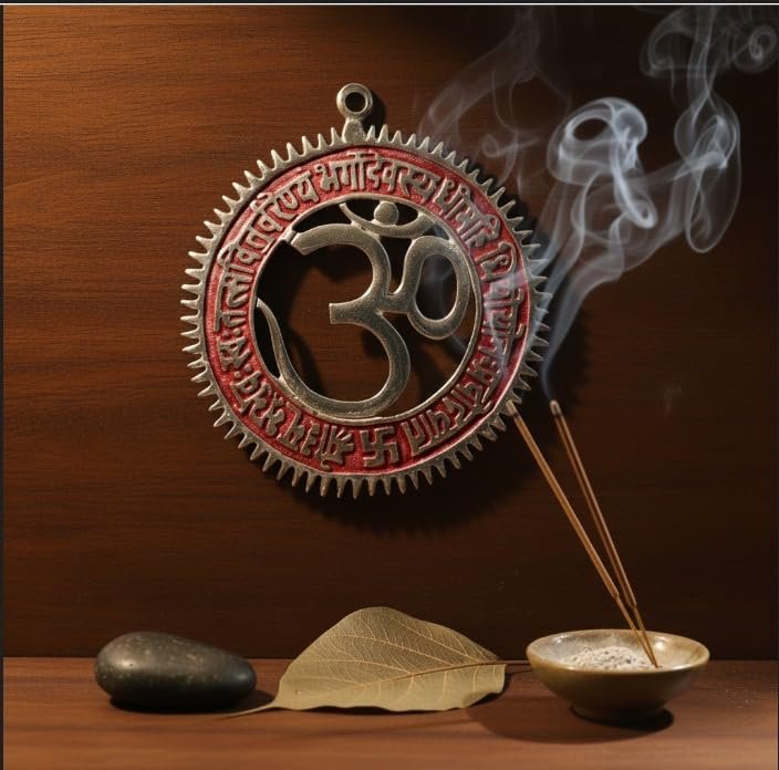Brass Om Wall Hanging — Silver Finish