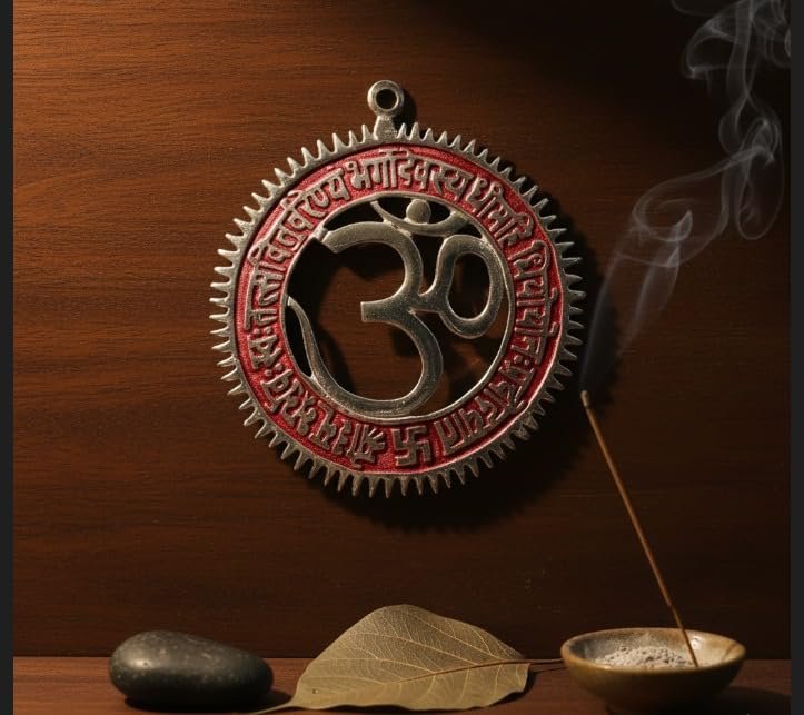 Brass Om Wall Hanging — Silver Finish
