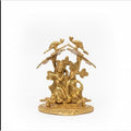 Brass Couple with Peacocks — Golden Finish