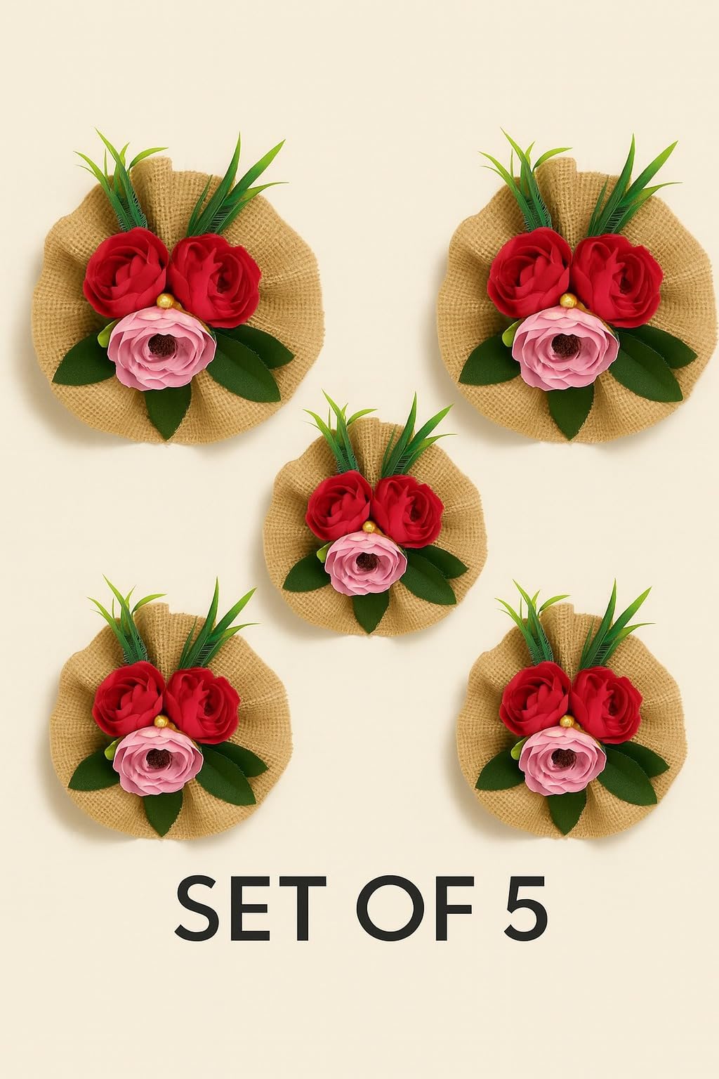 Rose & Jute Floral Wall Hanging — Edition 5