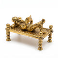 Bal Ganesha Reading on Charpai — Antique Finish