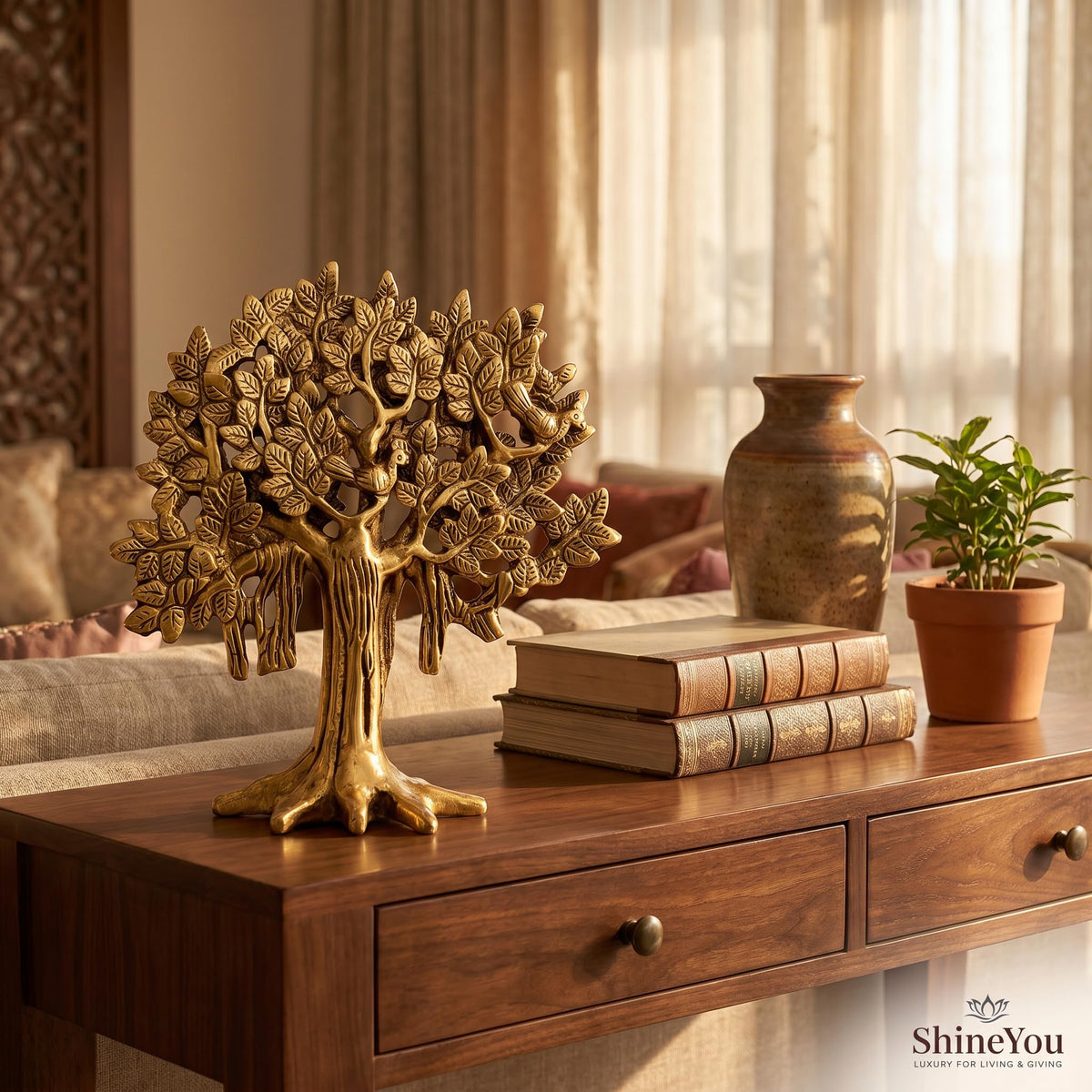 Brass Kalpavriksha Tree of Life — 7.5 Inch