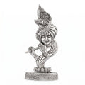Lord Krishna with Flute — Antique Silver Finish