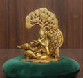 Brass Krishna Under Tree — Golden Finish