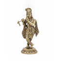 Brass Lord Krishna with Flute — 9 cm