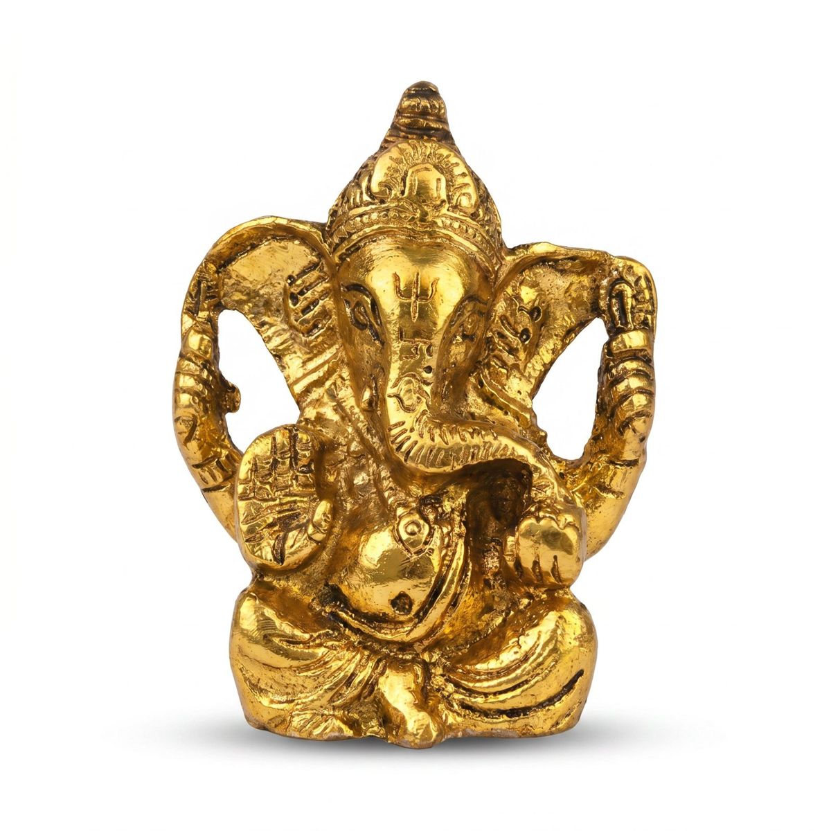 Brass Lord Ganesha Idol — 11.4 cm