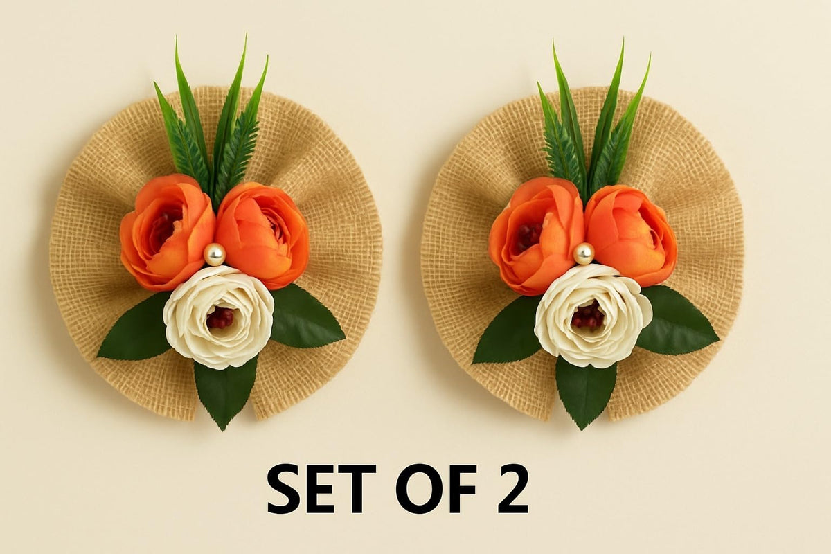Orange & White Floral Wall Hanging — Edition 2