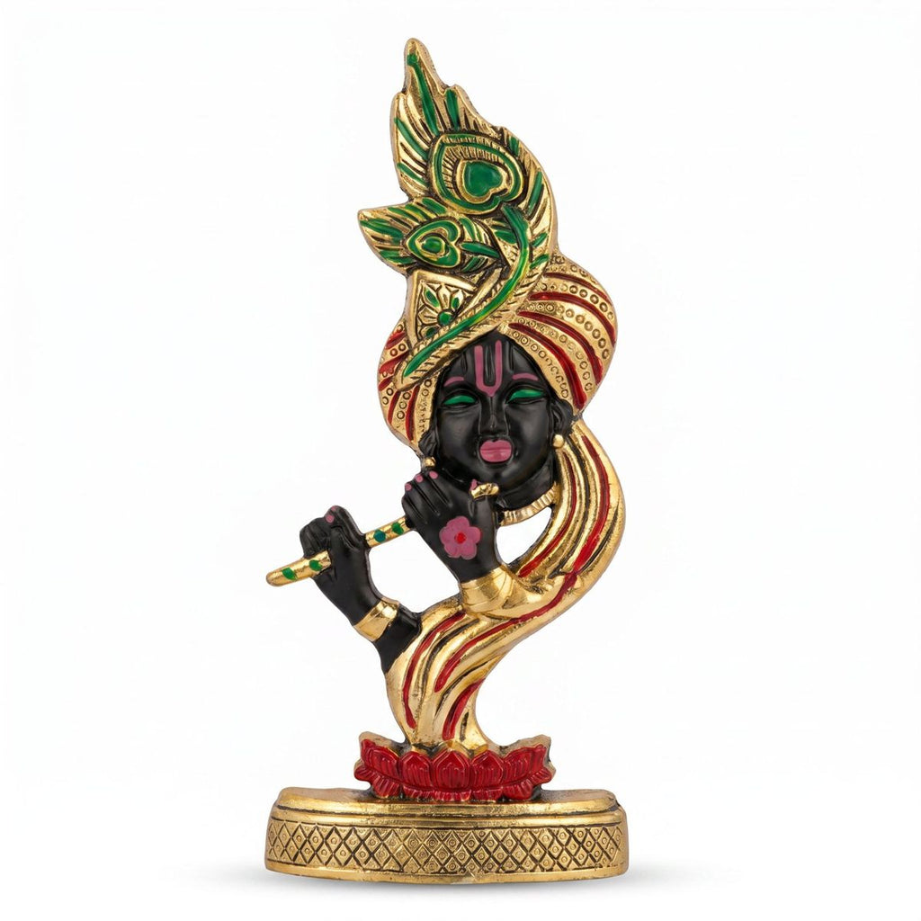 Hand-Painted Lord Krishna Wall Idol