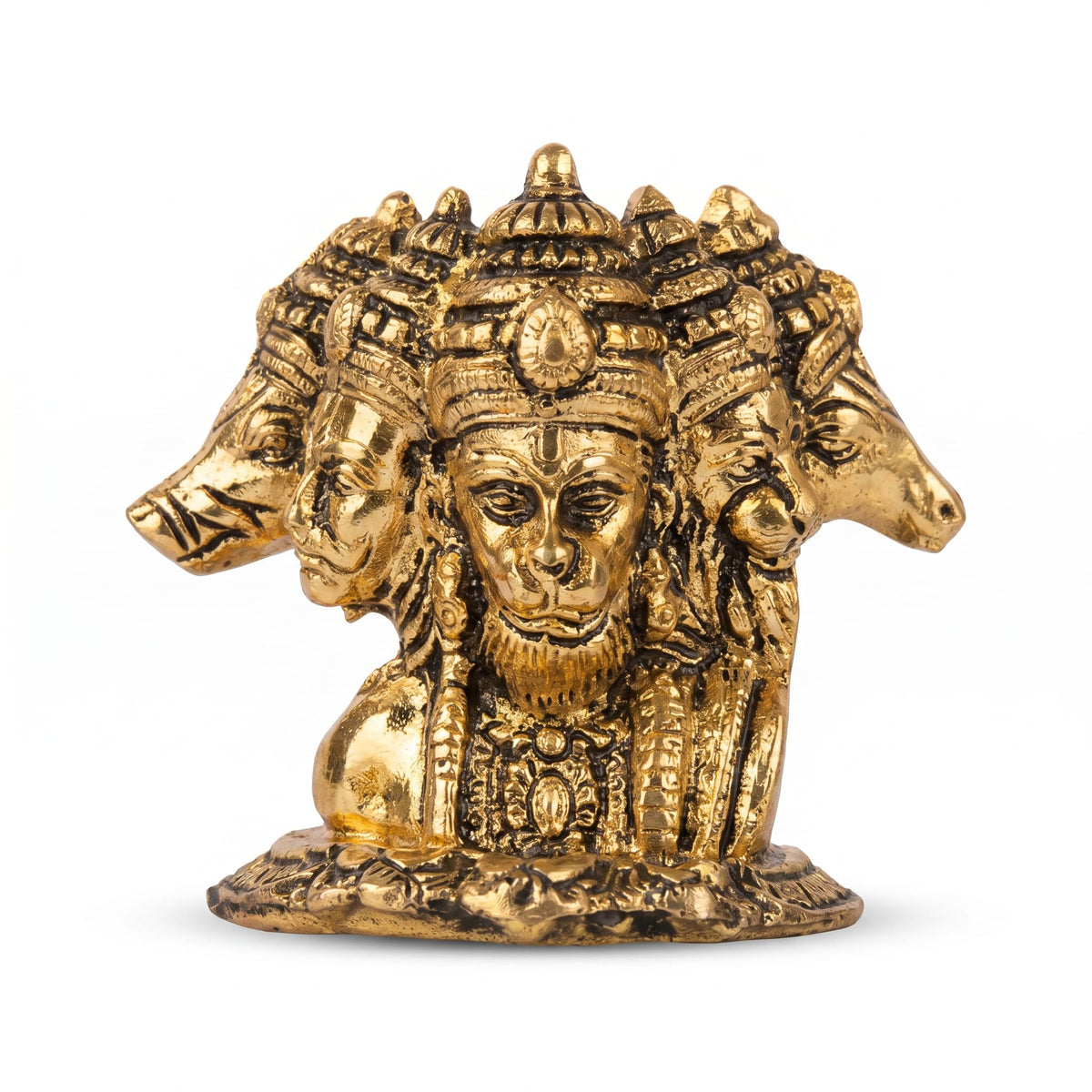 Panchmukhi Hanuman Idol — Antique Gold