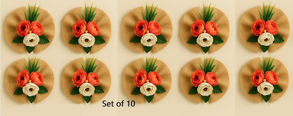 Orange & White Floral Wall Hanging — Edition 10