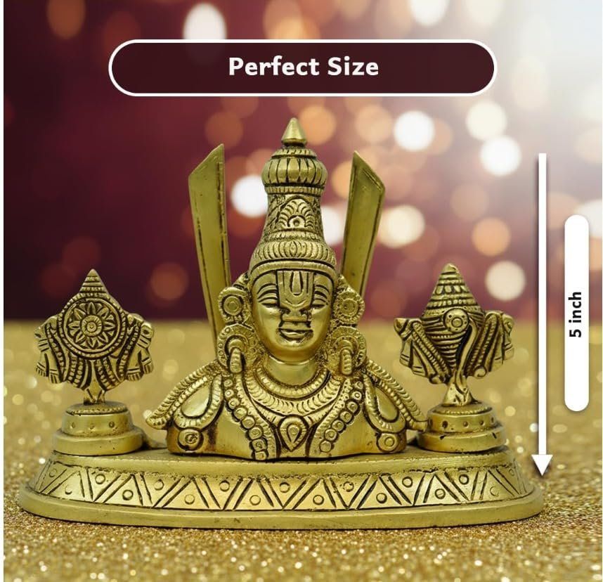 Brass Lord Venkateswara Balaji — 5 Inch