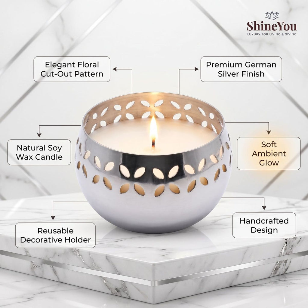 Floral Cutwork Tea Light Holder