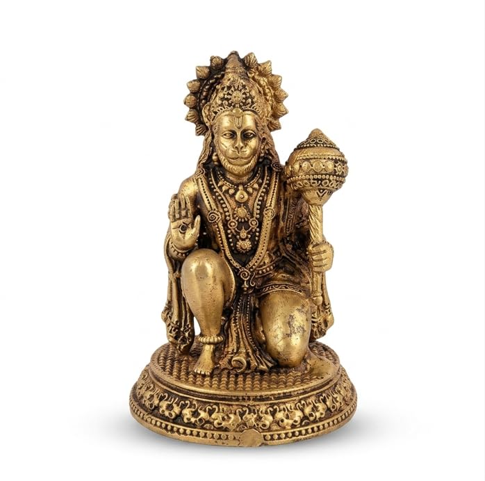 Brass Panchmukhi Hanuman Idol — 7 cm