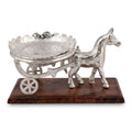 German Silver Horse Cart Serving Bowl