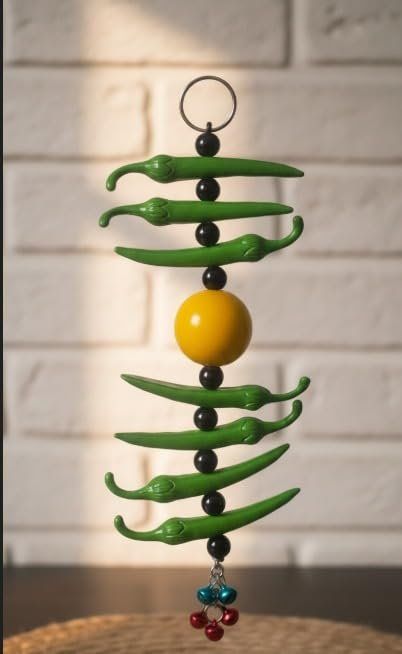 Enamel Metal Wall Accent — Gold & Yellow