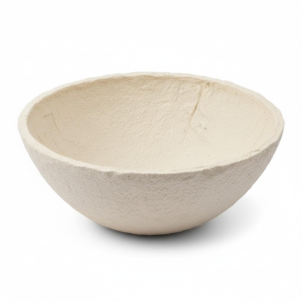 Natural Fibre Serving Bowl — Beige