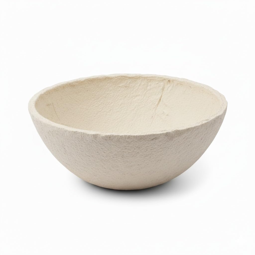 Natural Fibre Serving Bowl — Beige