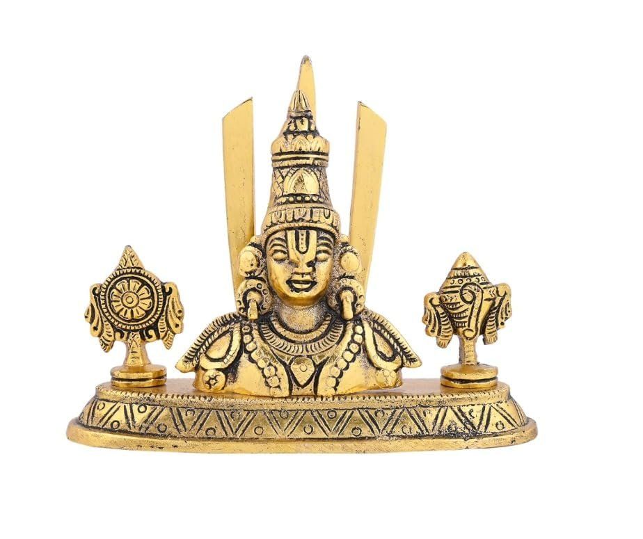 Brass Lord Venkateswara Balaji — Golden Finish