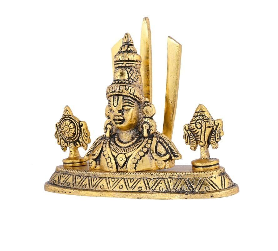 Brass Lord Venkateswara Balaji — Golden Finish