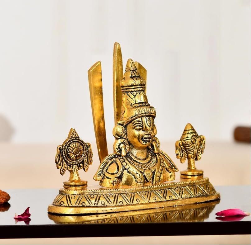 Brass Lord Venkateswara Balaji — Golden Finish