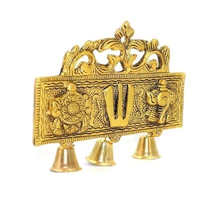 Brass Balaji Wall Hanging — Golden Finish