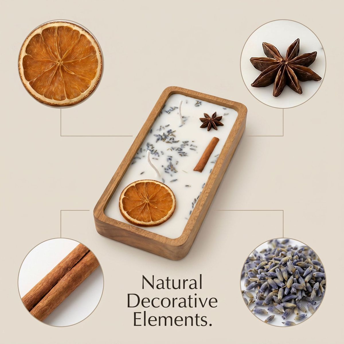 Wooden Tray Scented Candle