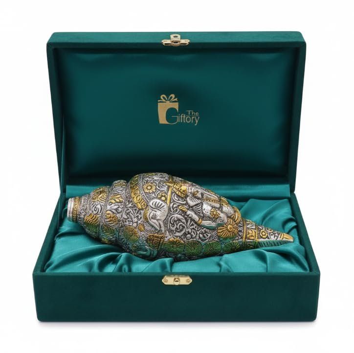 Decorative Shankh — Silver & Gold Plated