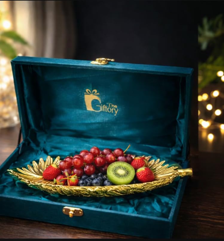 Leaf Serving Tray — Gold