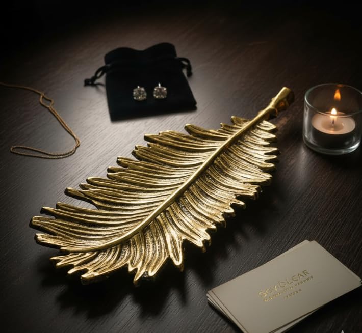 Leaf Serving Tray — Gold