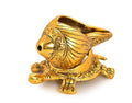 Brass Tortoise with Shankh — Gold, 15.2 cm