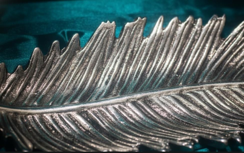 Leaf Serving Tray with Gift Box — Silver