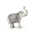 Engraved Elephant Figurine — Silver, 24 cm