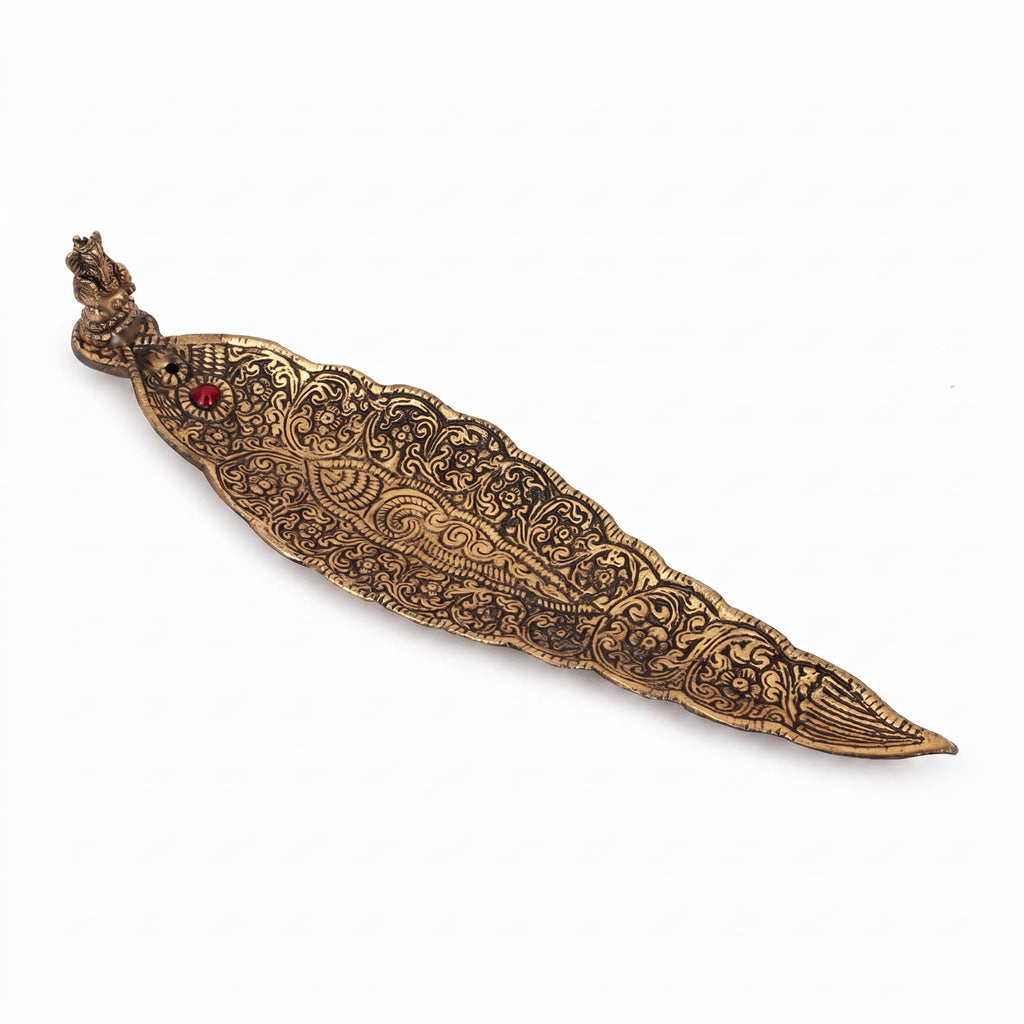 Leaf Incense Holder — Oxidised Gold, Edition 1