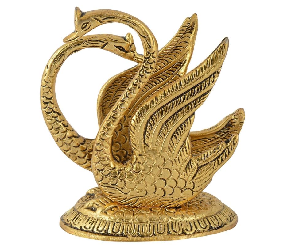 Brass Swan Napkin Holder — Antique Gold