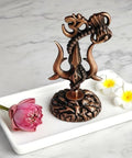 Shiva Trishul, Damru & Om Dashboard Idol — Bronze Finish