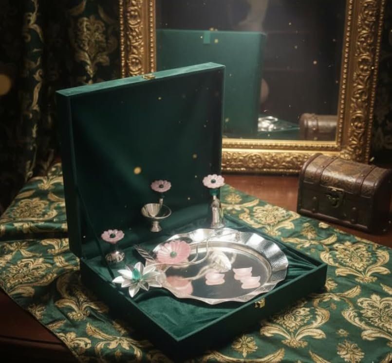Silver-Plated Pooja Thali Set