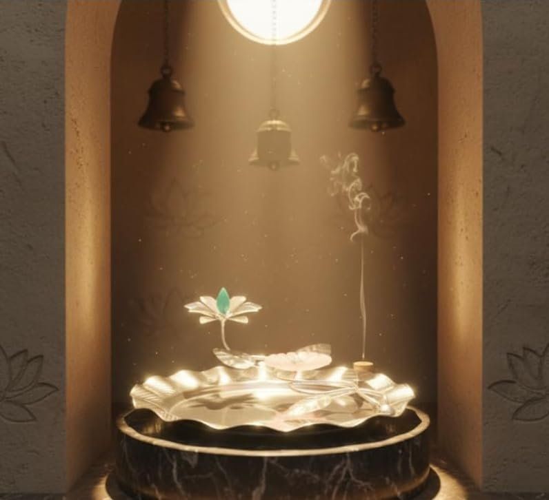 Silver-Plated Pooja Thali Set