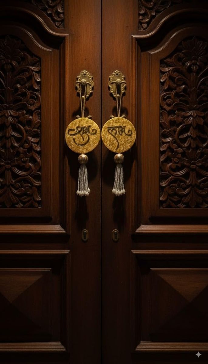 Shubh Labh Door Hanging — Gold & Yellow