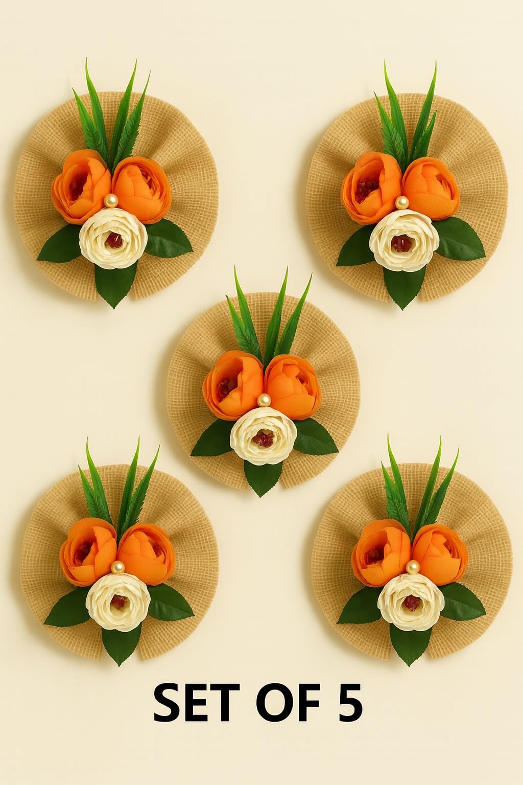 Orange & White Floral Wall Hanging — Edition 5