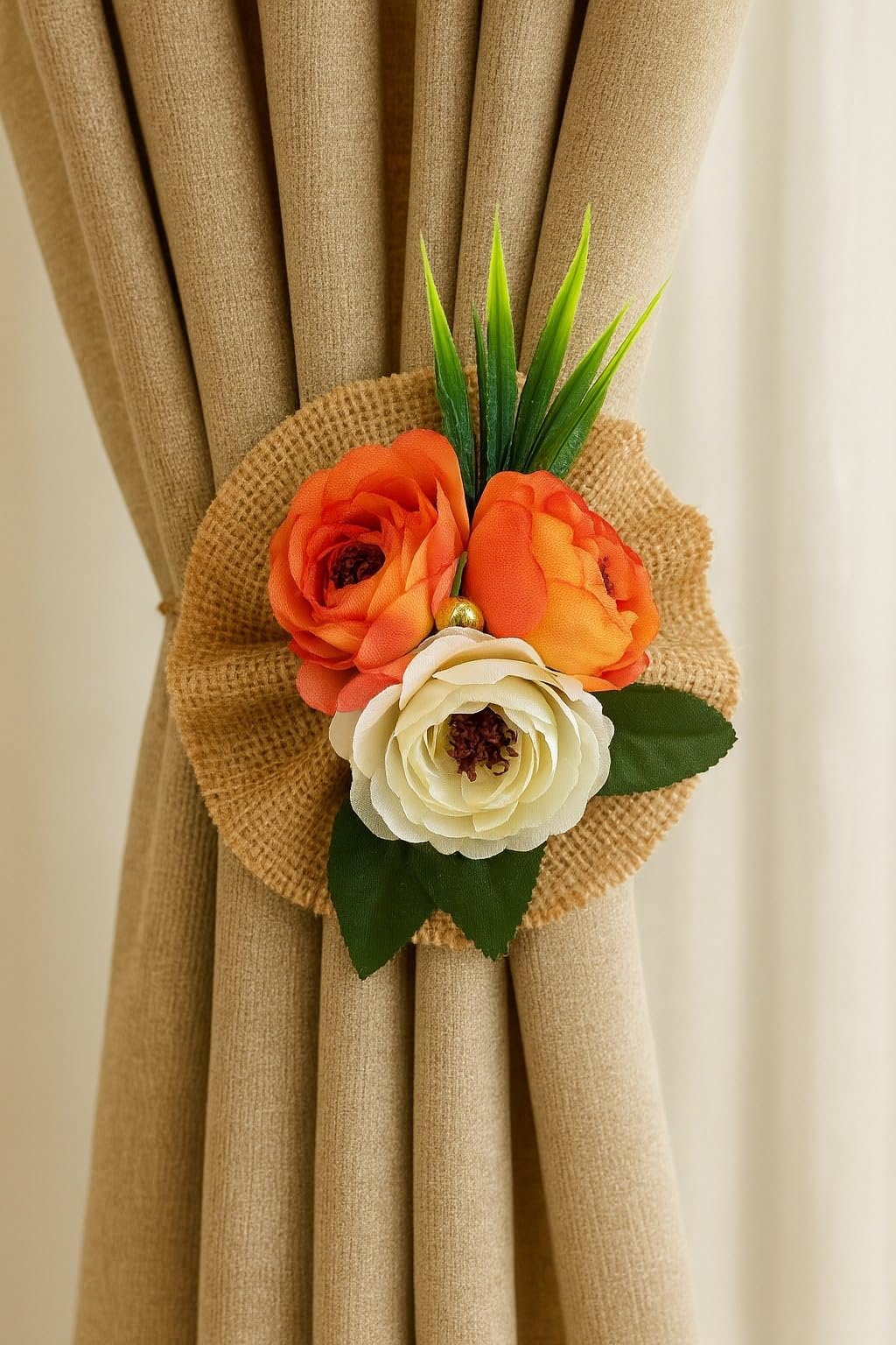 Orange & White Floral Wall Hanging — Edition 5