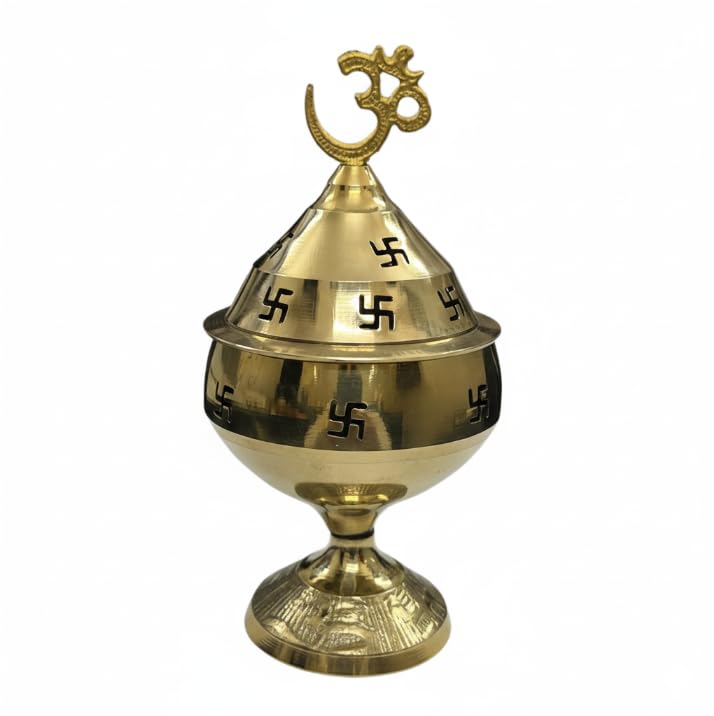 Brass Om Swastik Incense Burner
