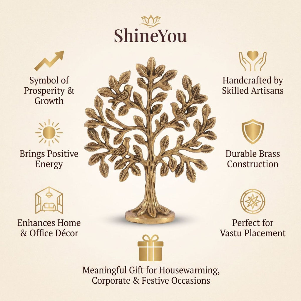 Brass Tree of Life with Birds
