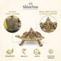 Brass Tortoise with Meru Shri Yantra & Ashta Lakshmi