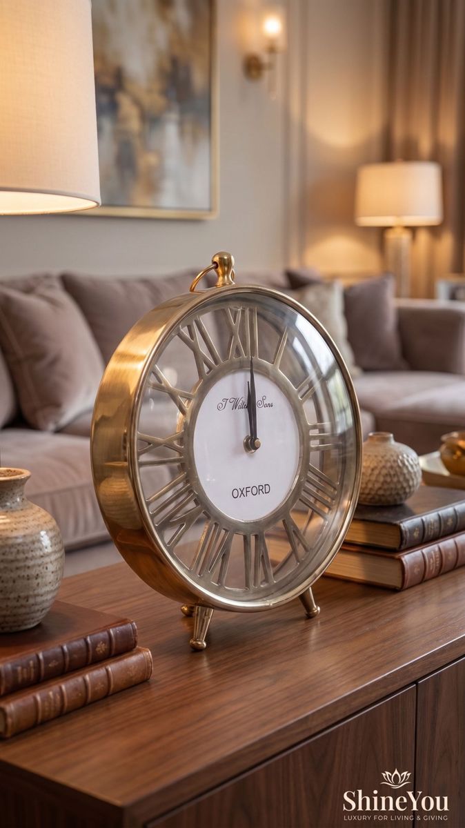 Oxford Roman Numeral Table Clock