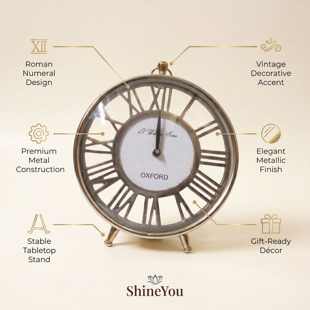 Oxford Roman Numeral Table Clock