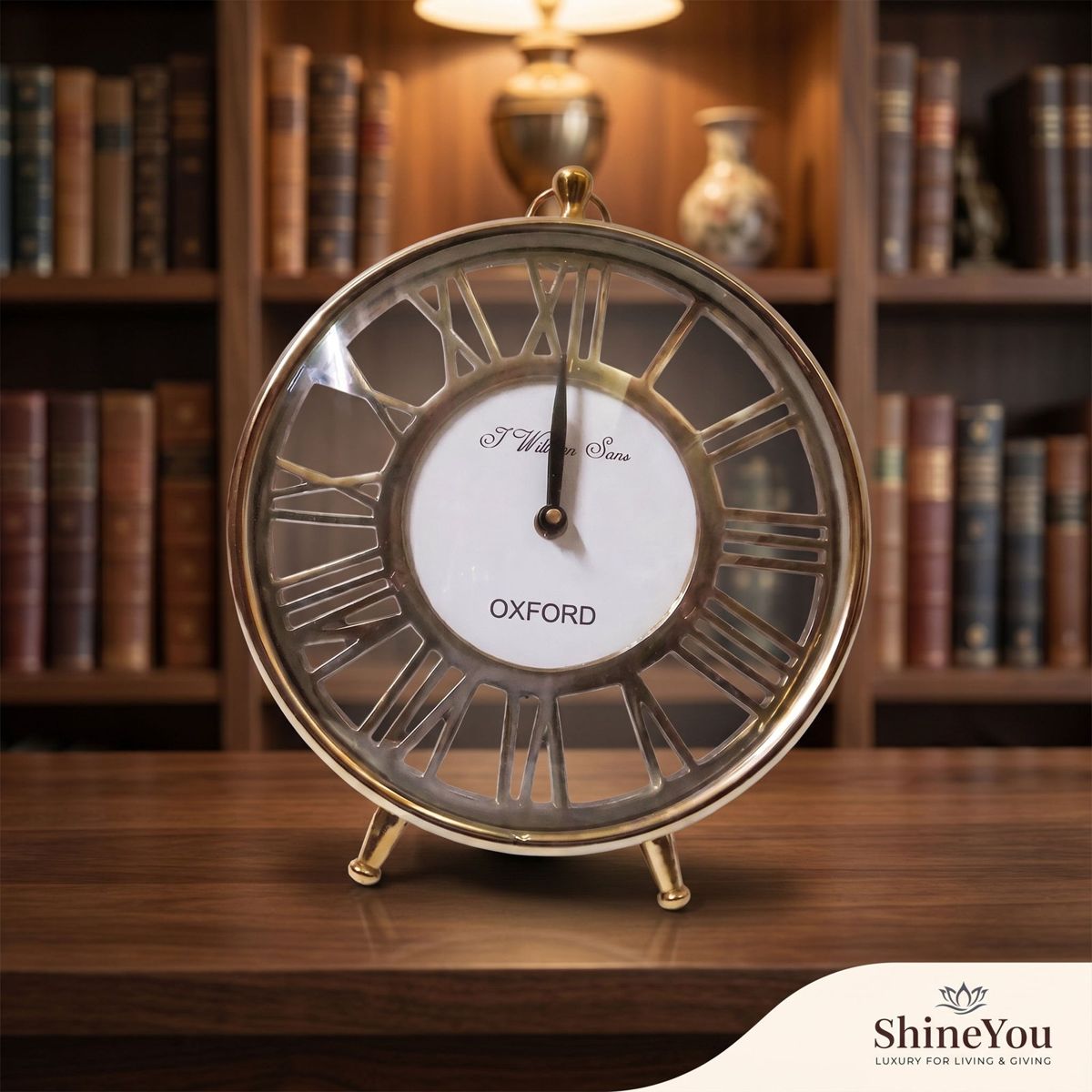 Oxford Roman Numeral Table Clock