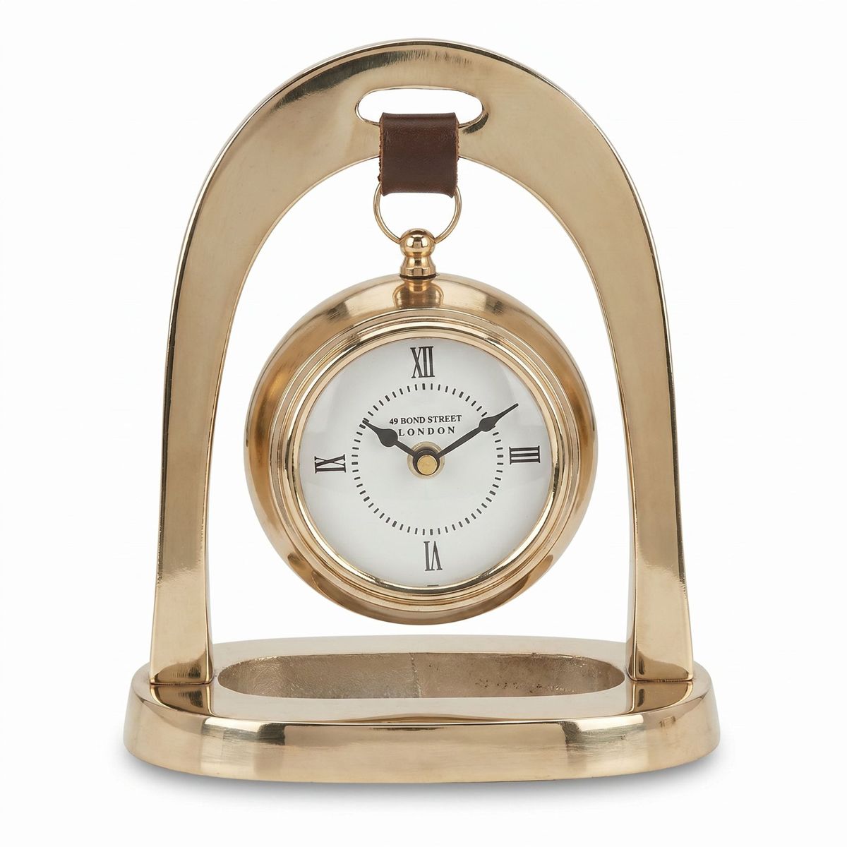 Hanging Brass Roman Numeral Table Clock